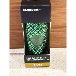 Starbucks "Wicked" Green Cold‎ Cup Keychain New In Box